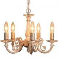 鋳物メッキのフレームがクラシカルな雰囲気の5灯シャンデリア照明